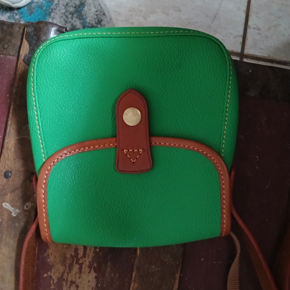 Dooney & Bourke Green and Brown Crossbody Bag